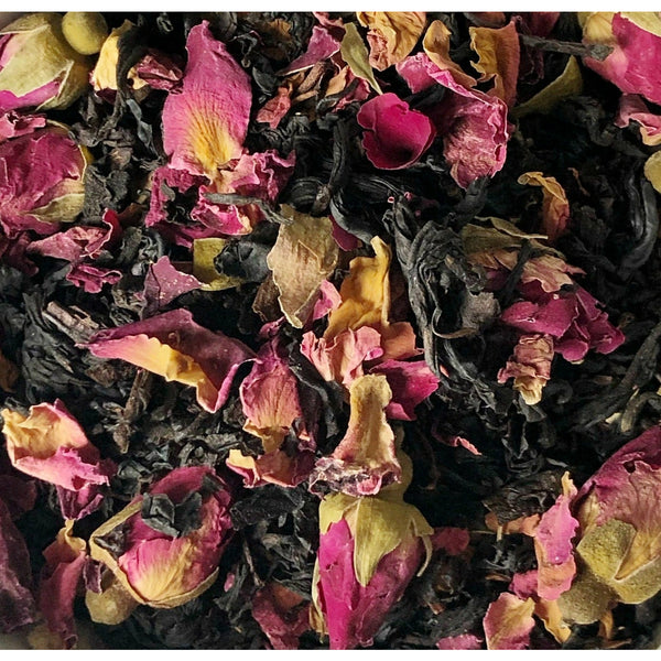 organic black vanilla rose loose leaf tea