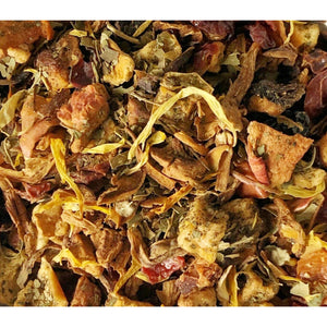 organic peach and love loose leaf herbal tea