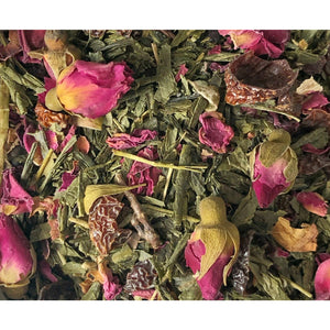 organic sencha rose loose leaf green tea